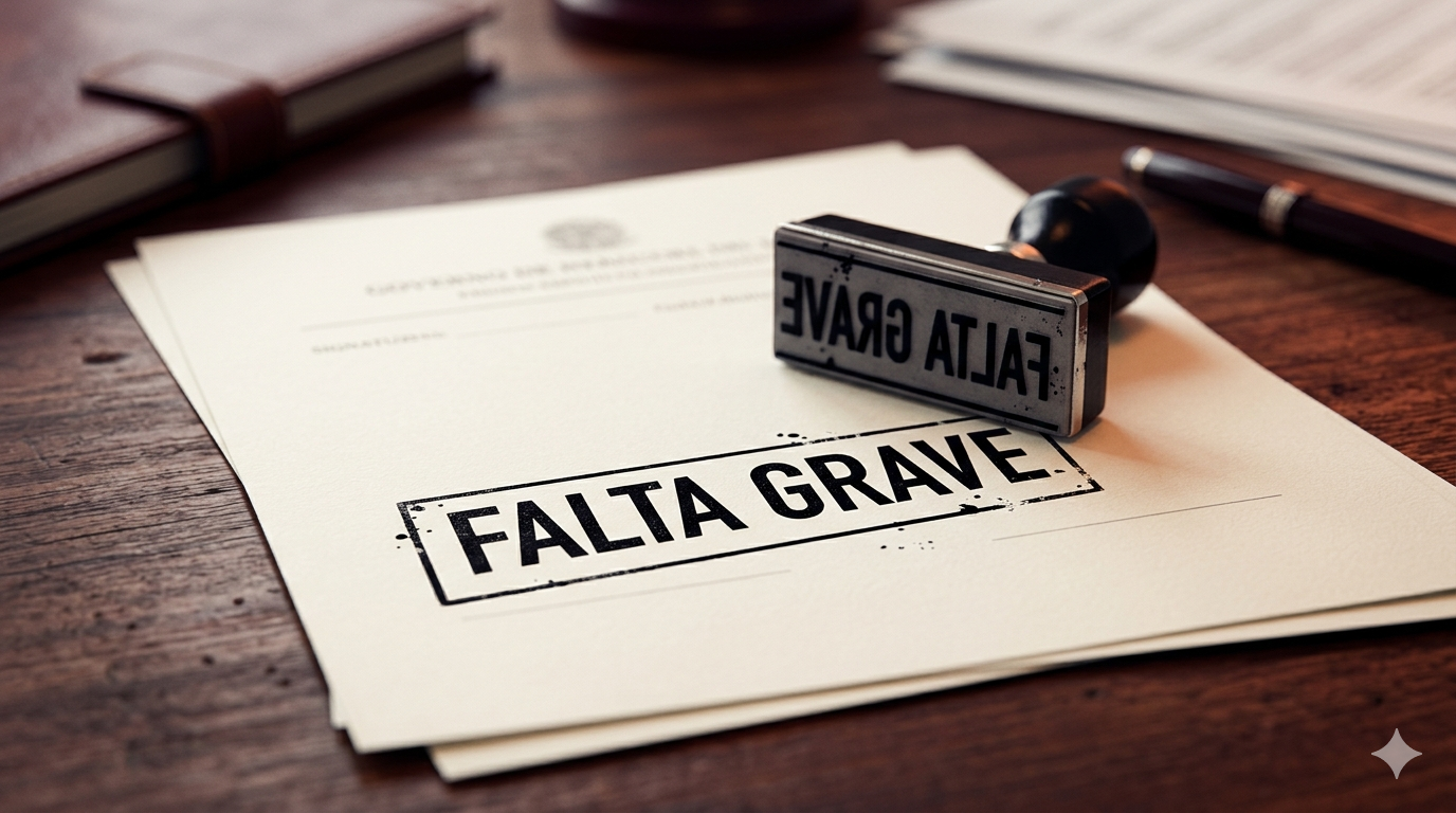 documento donde se puede leer falta grave